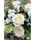 Acercamiento Ramo Paraíso de Rosas Blancas